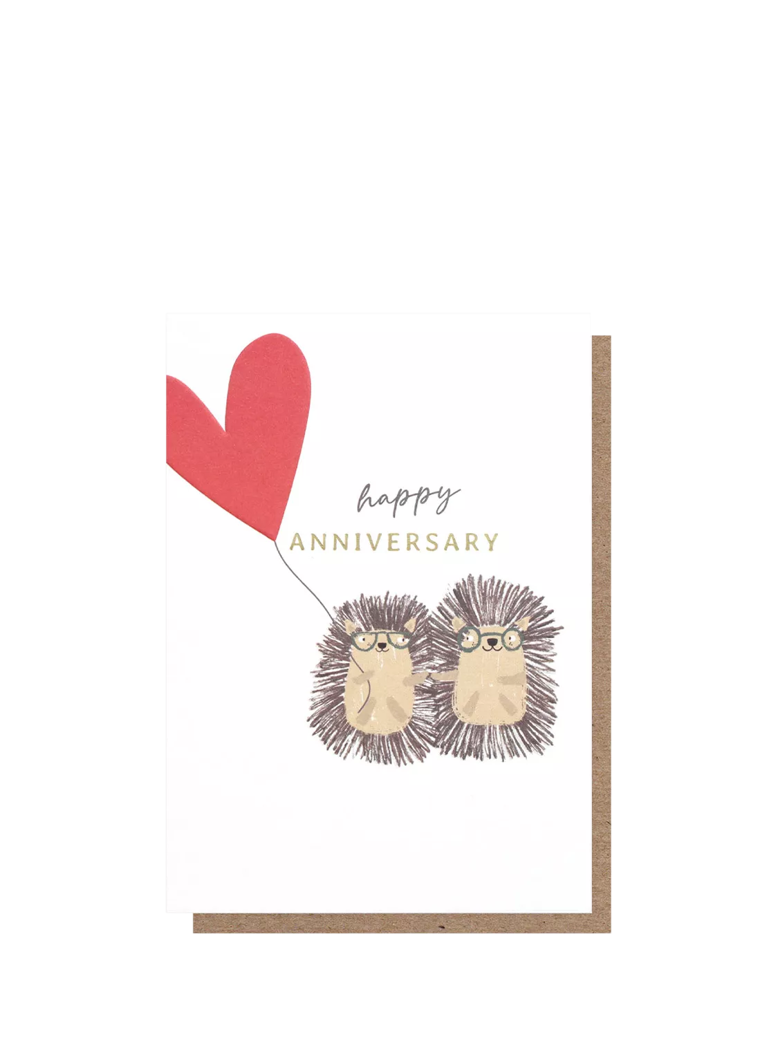 Caroline Gardner hedgehog anniversary card 162x116mm - British product