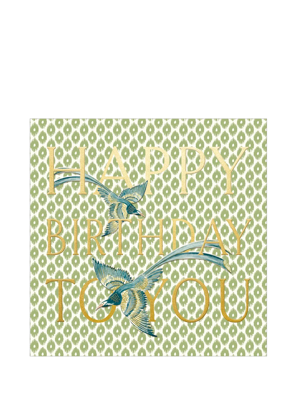 Woodmansterne birds flying birthday card with envelope, UK version
