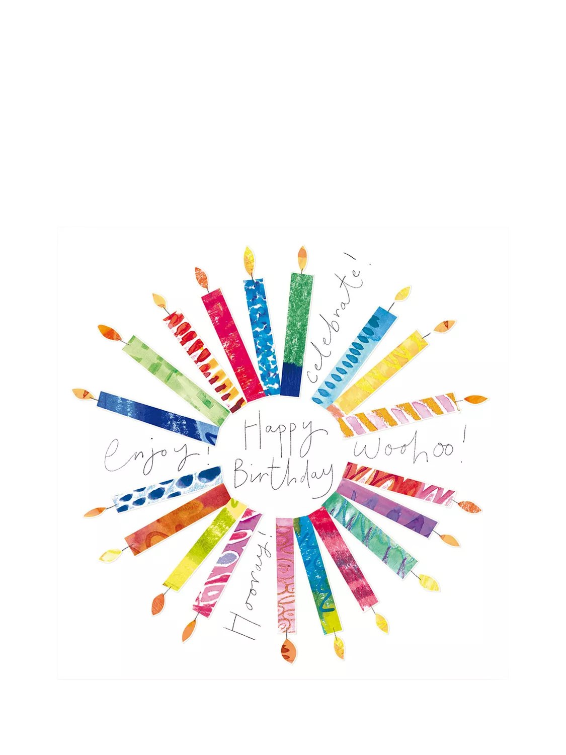 Woodmansterne circle of candles birthday card, UK version