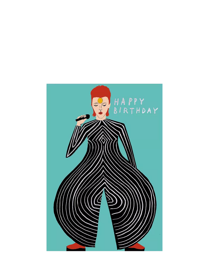 Woodmansterne David Bowie birthday card, imported from the UK