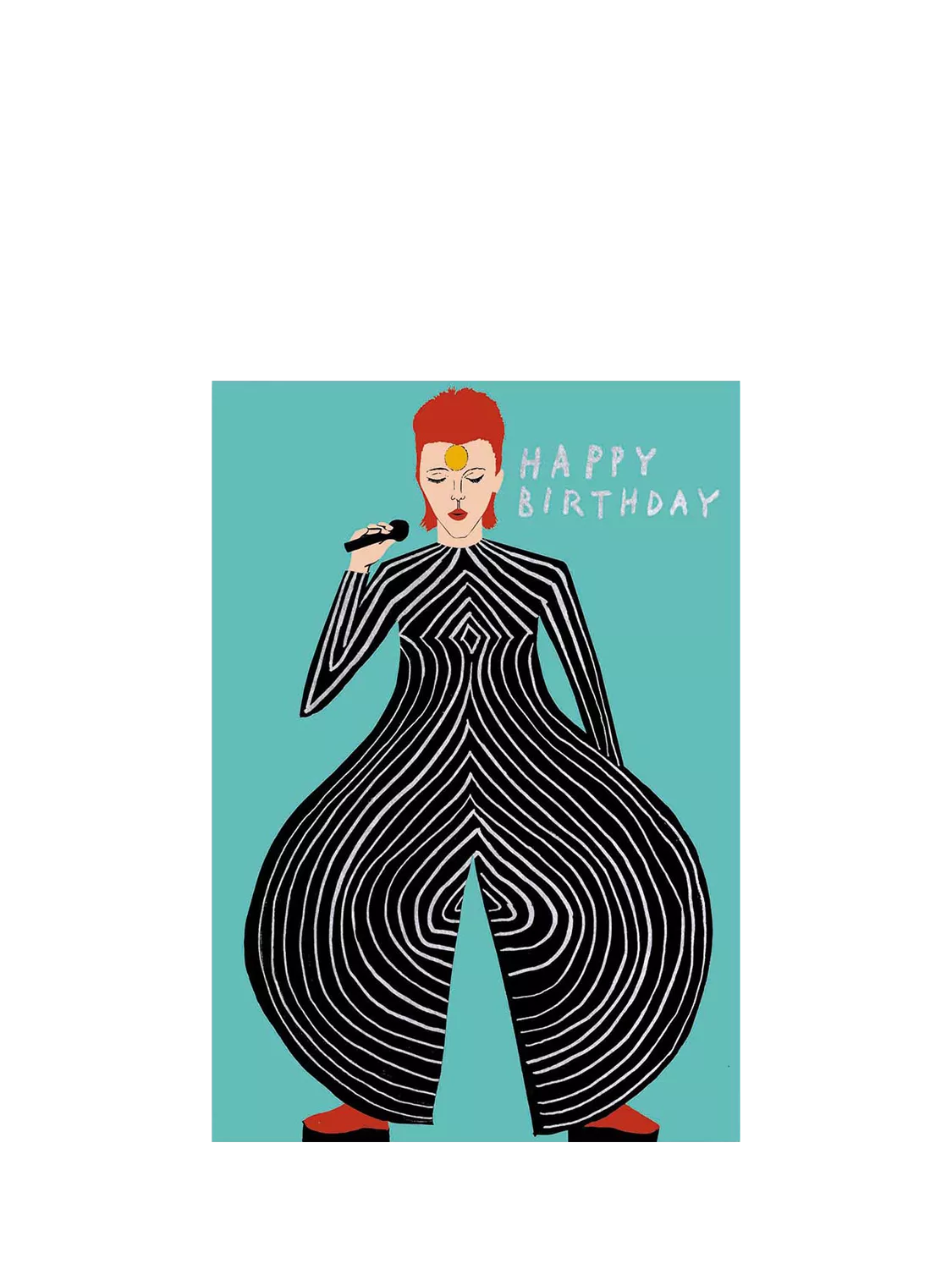 Woodmansterne David Bowie birthday card, imported from the UK