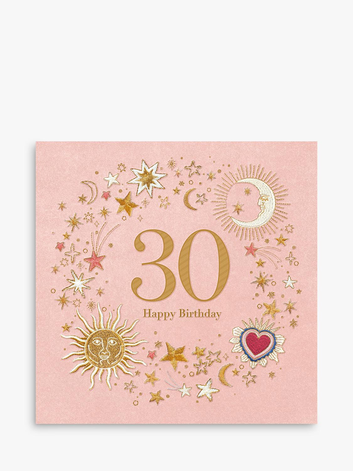 Elizabeth Scarlett sun and moon 30th birthday card - British product