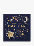 Woodmansterne night sky birthday card for daughter - British product
