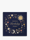 Magical Night Sky Birthday Card with Blank Inside and Envelope