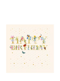 Woodmansterne Dots and Flowers birthday card, imported from the UK