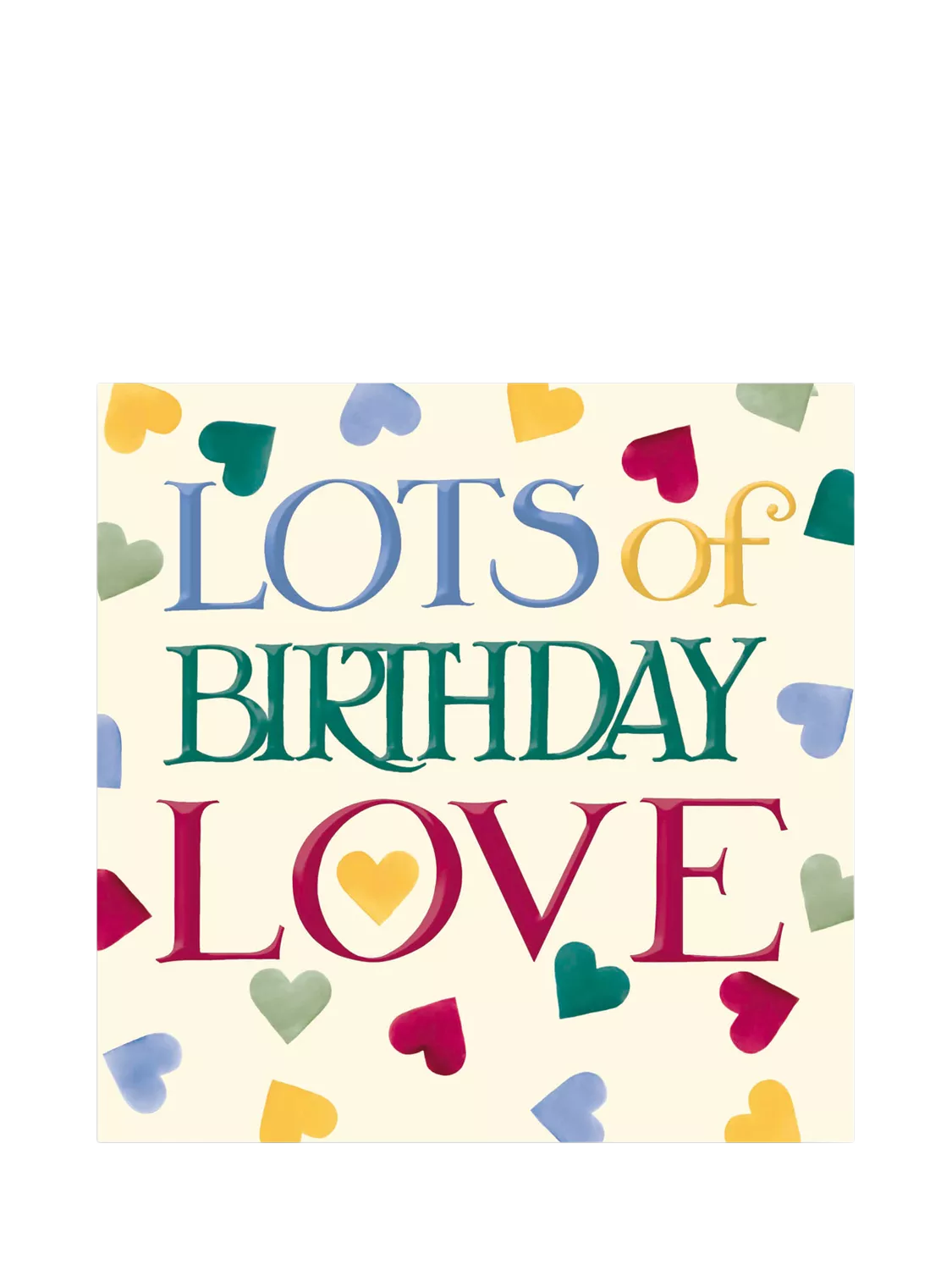 Emma Bridgewater polka hearts birthday card (British brand)