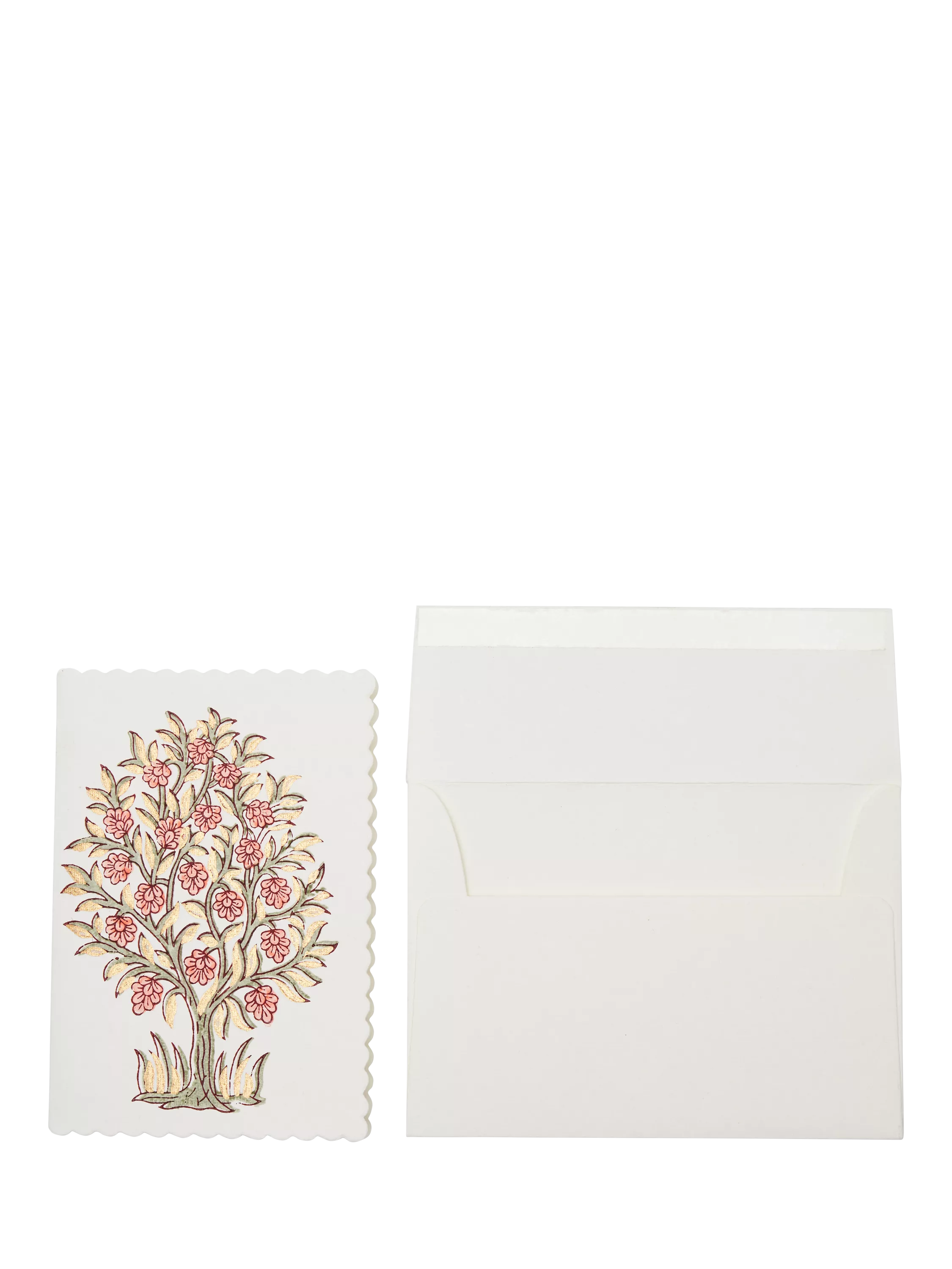 Paper Mirchi Mogra Coral blank greeting card 155x115mm, imported from the UK