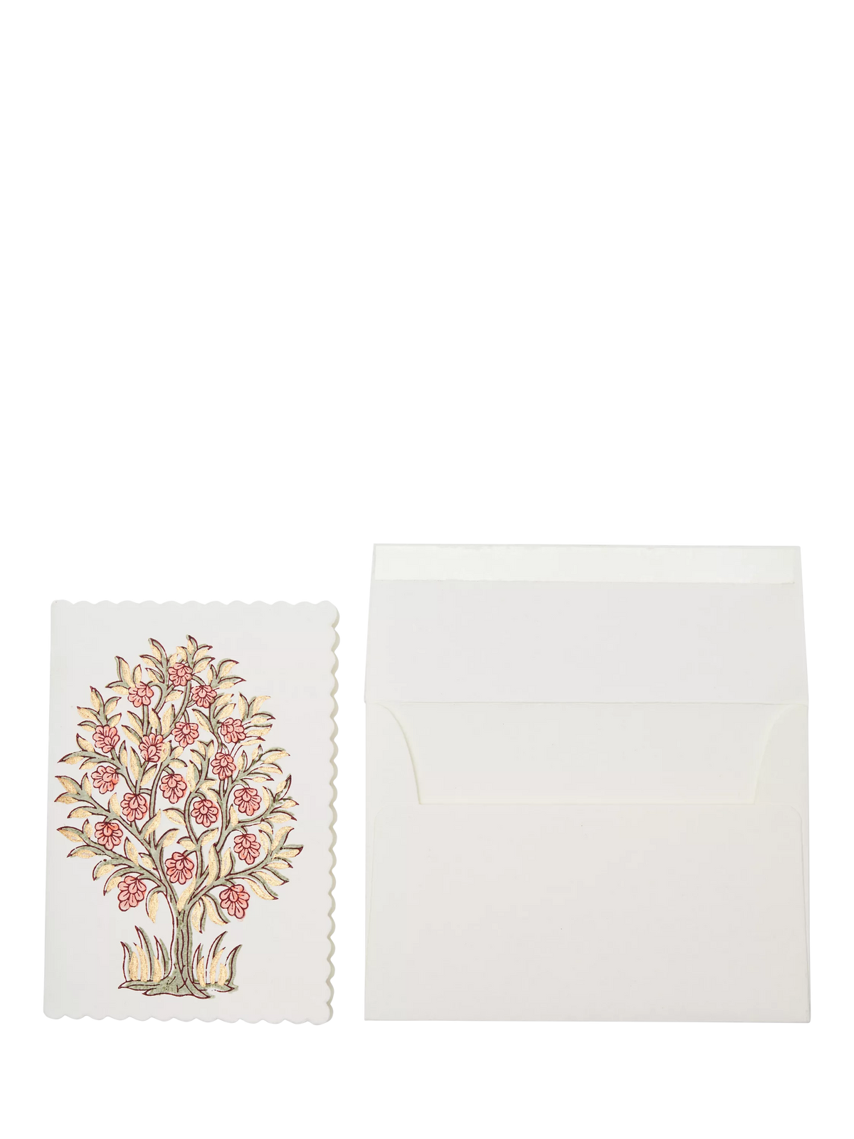 Paper Mirchi Mogra Coral blank greeting card 155x115mm, imported from the UK