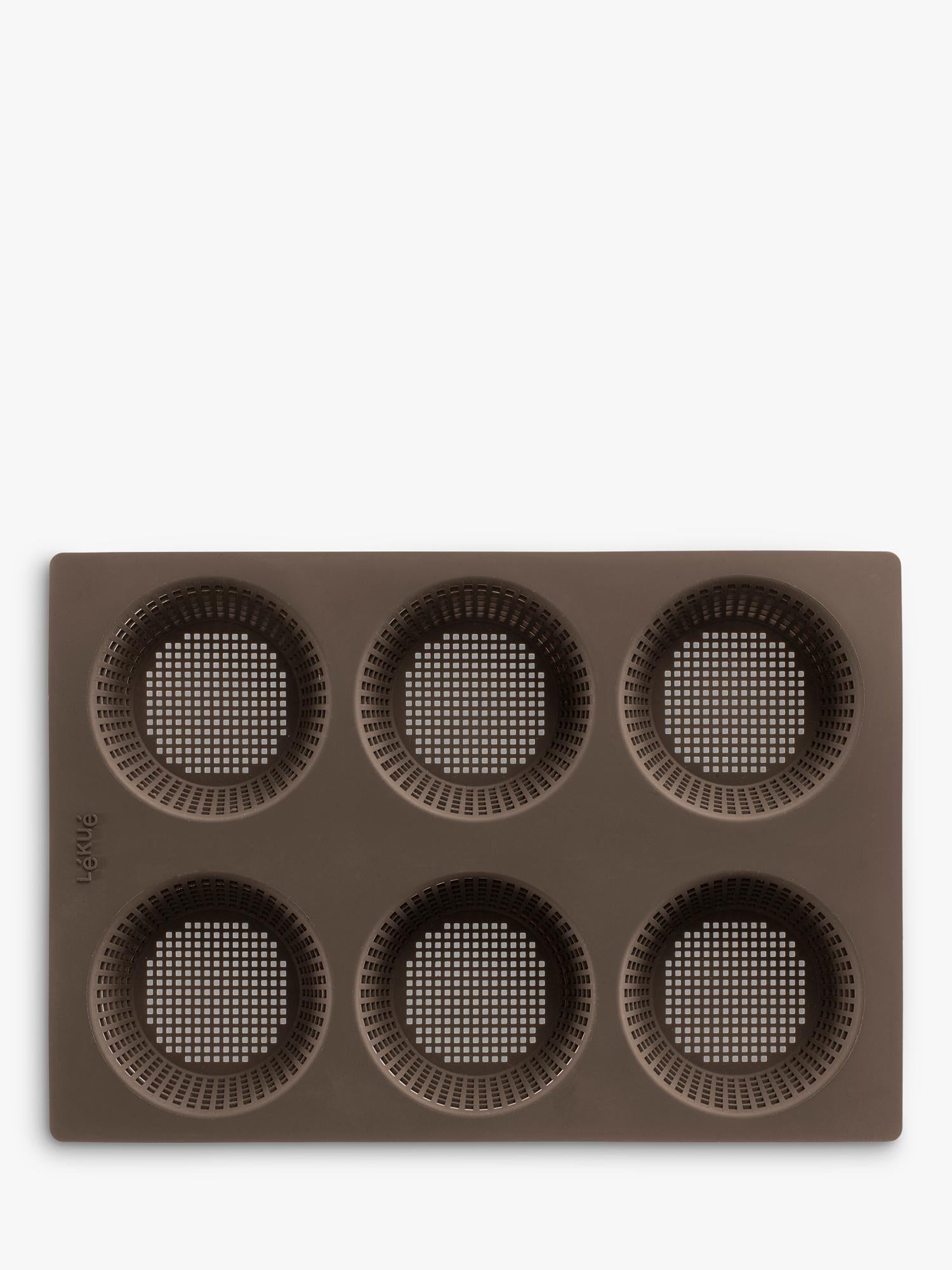 Silicone Bread Roll Mould 6 Cup, Dishwasher-Safe