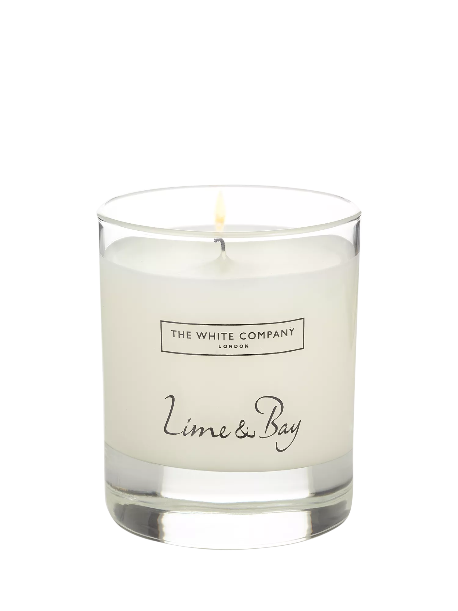 The White Company Lime & Bay scented candle 140g - British product