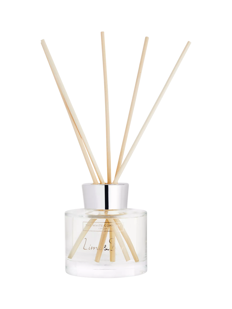 White Company Lime & Bay reed diffuser 150ml, imported from the UK