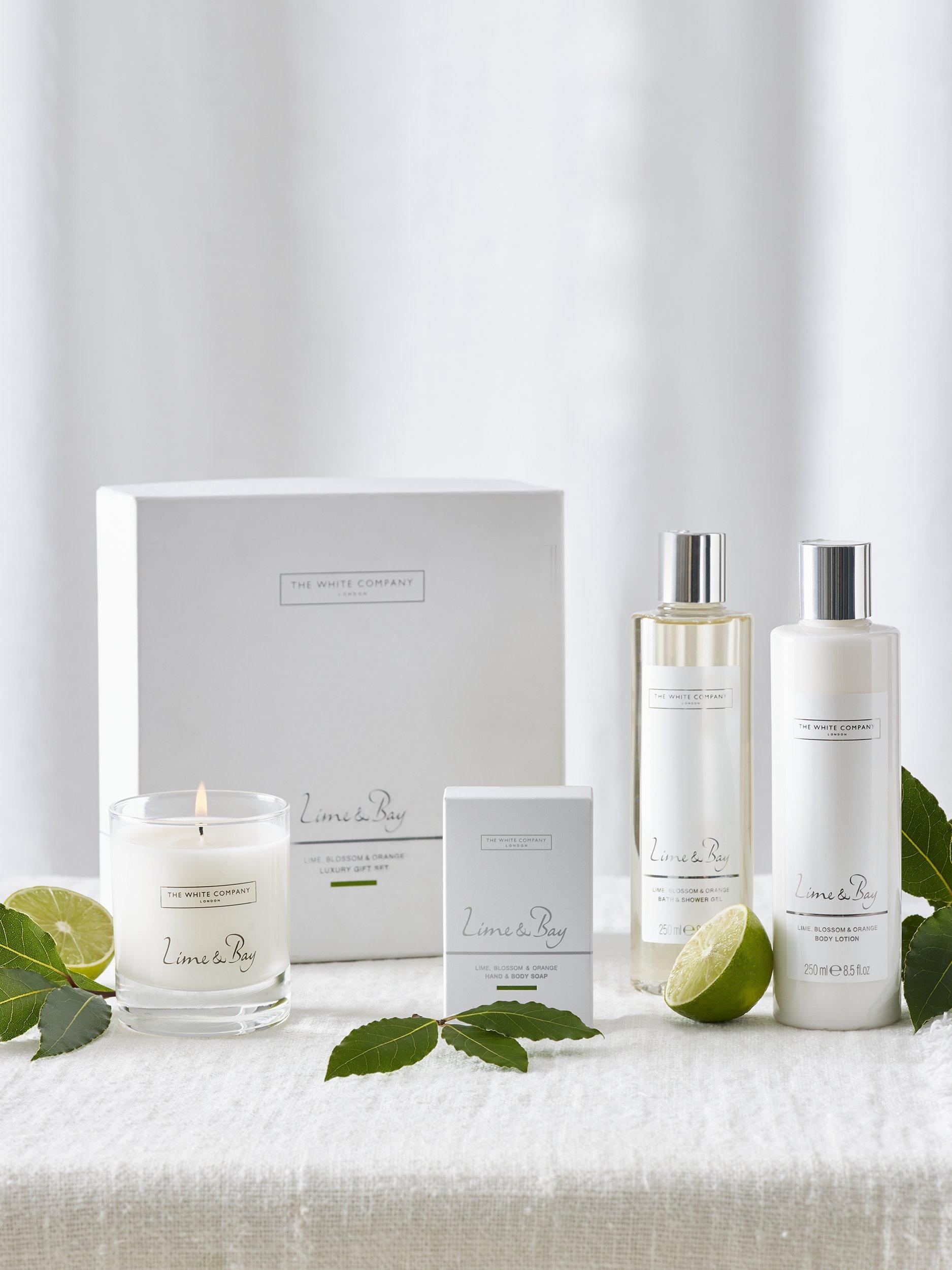 The White Company Lime & Bay luxury gift set, imported from the UK