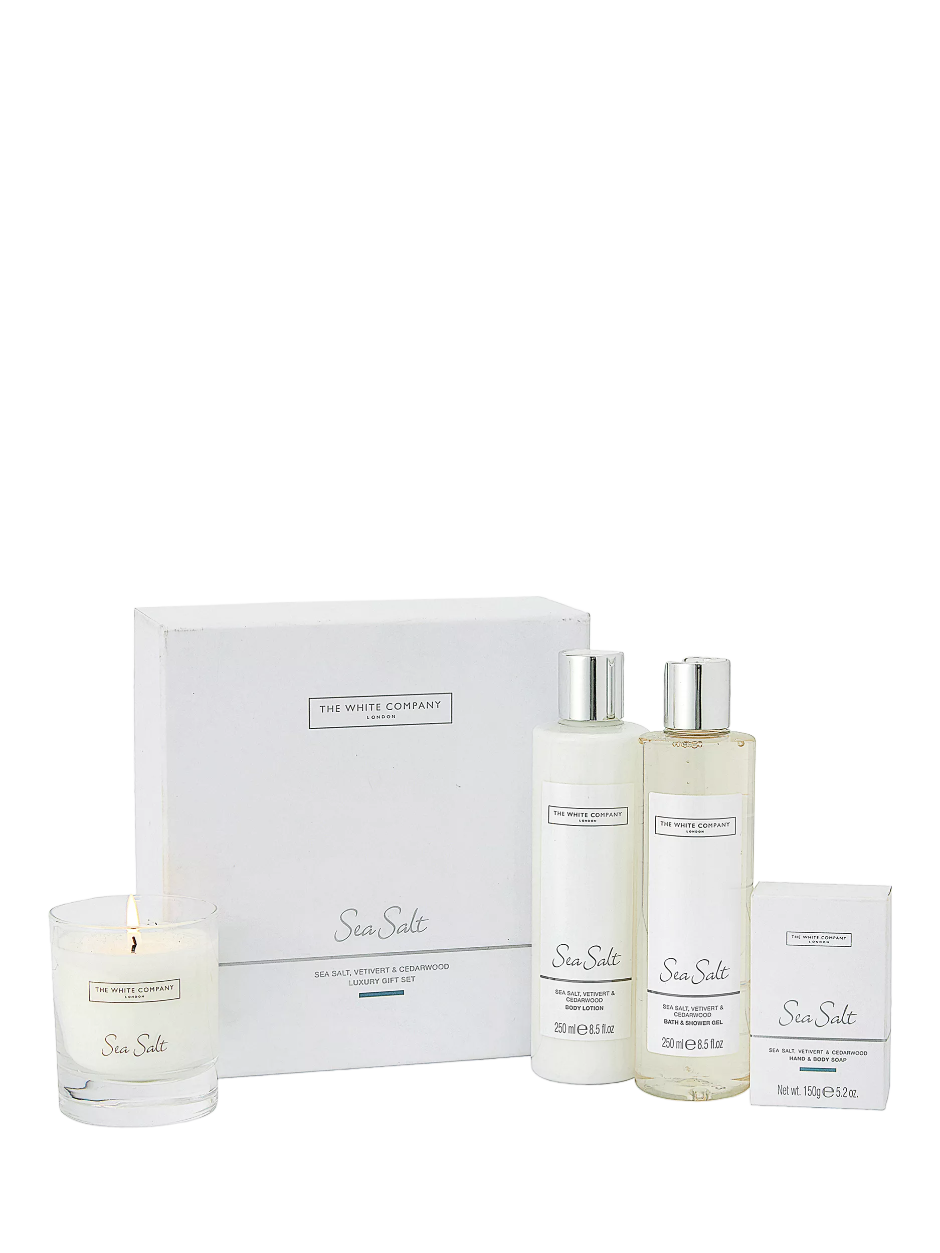 The White Company Sea Salt home fragrance gift set, UK version