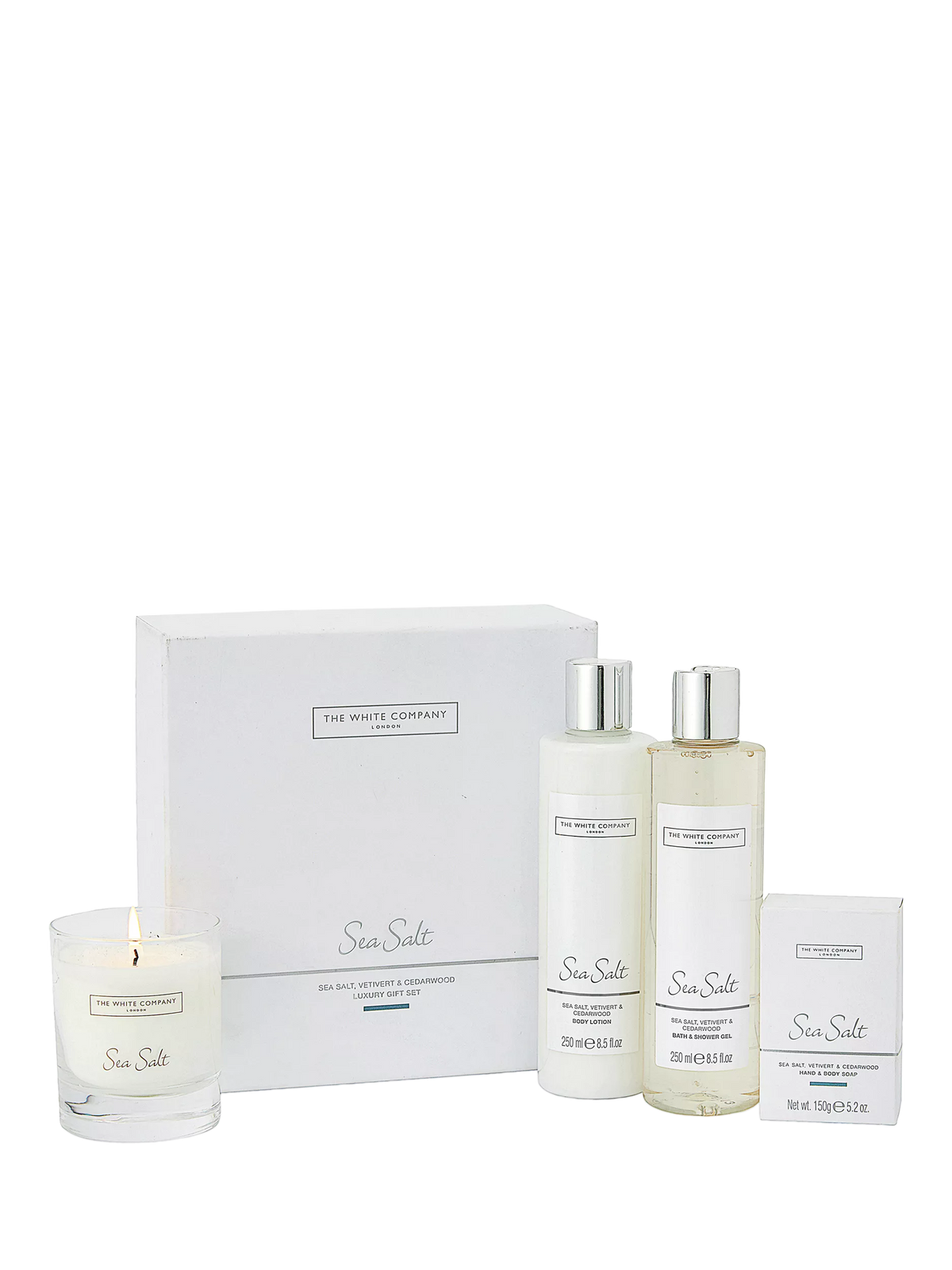 The White Company Sea Salt home fragrance gift set, UK version