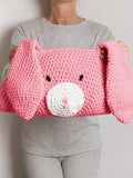 Wool Couture Mabel Bunny cushion crochet kit - British product