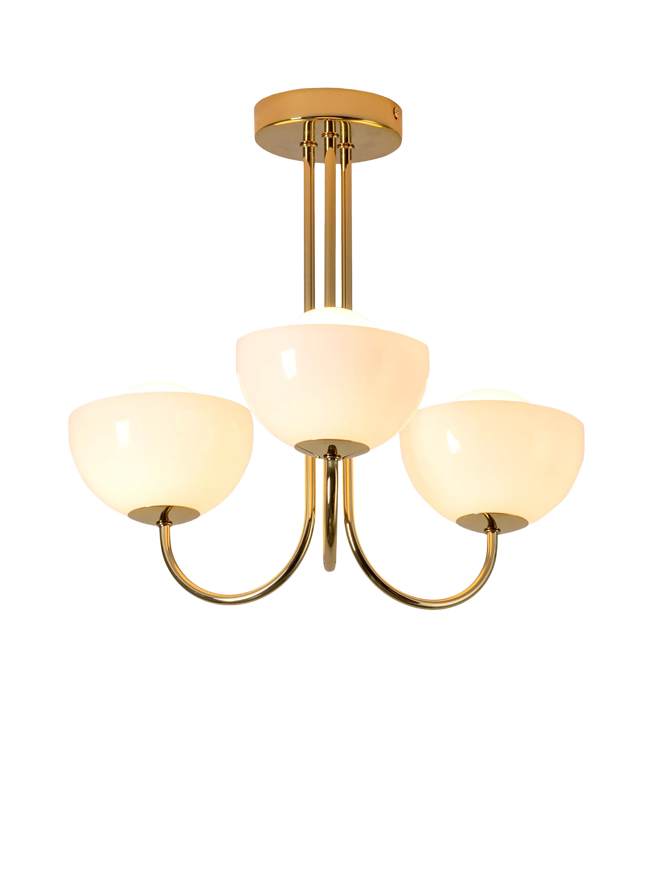 houseof glass bowl 3-arm ceiling light, UK version