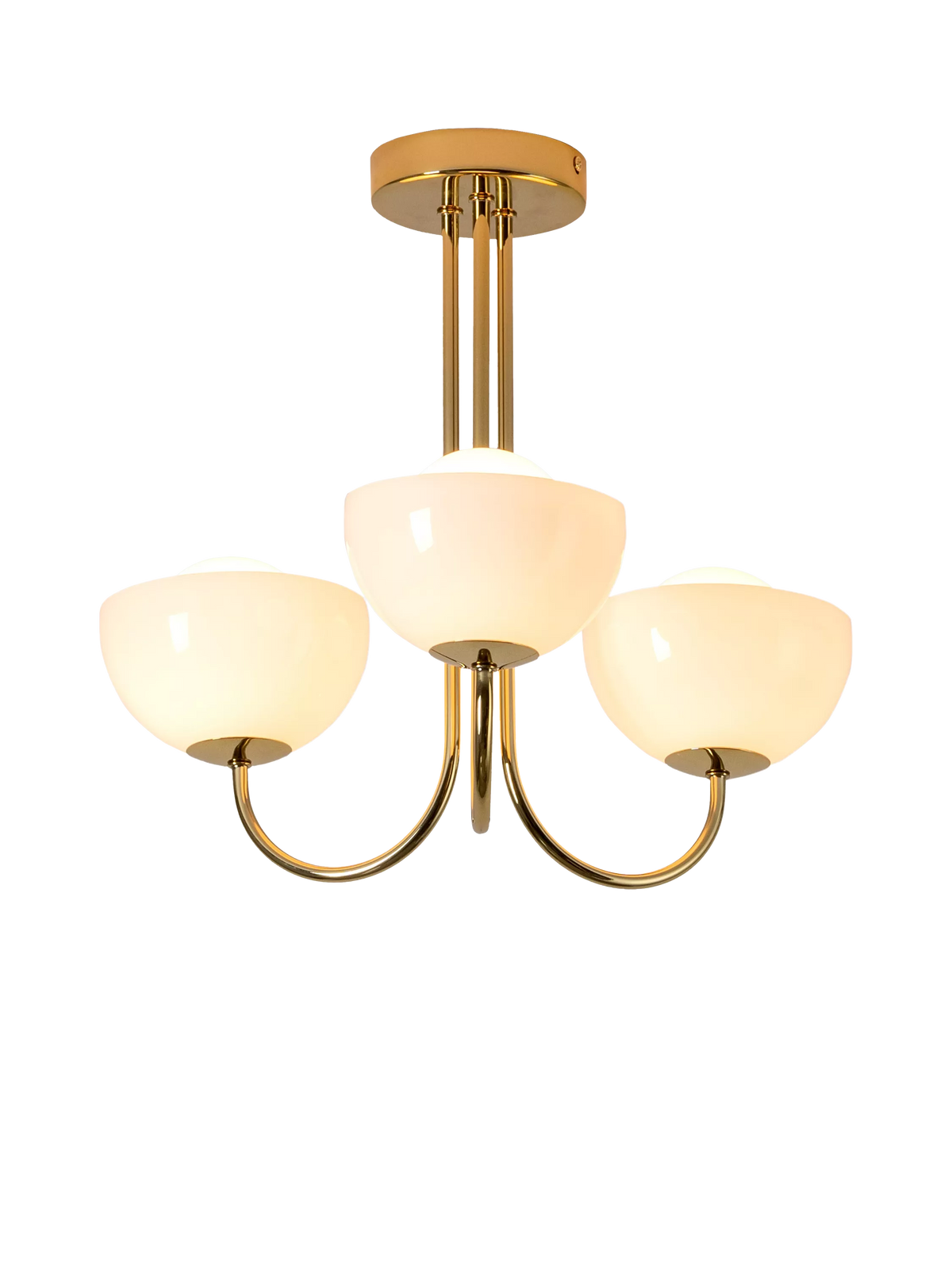 houseof glass bowl 3-arm ceiling light, UK version