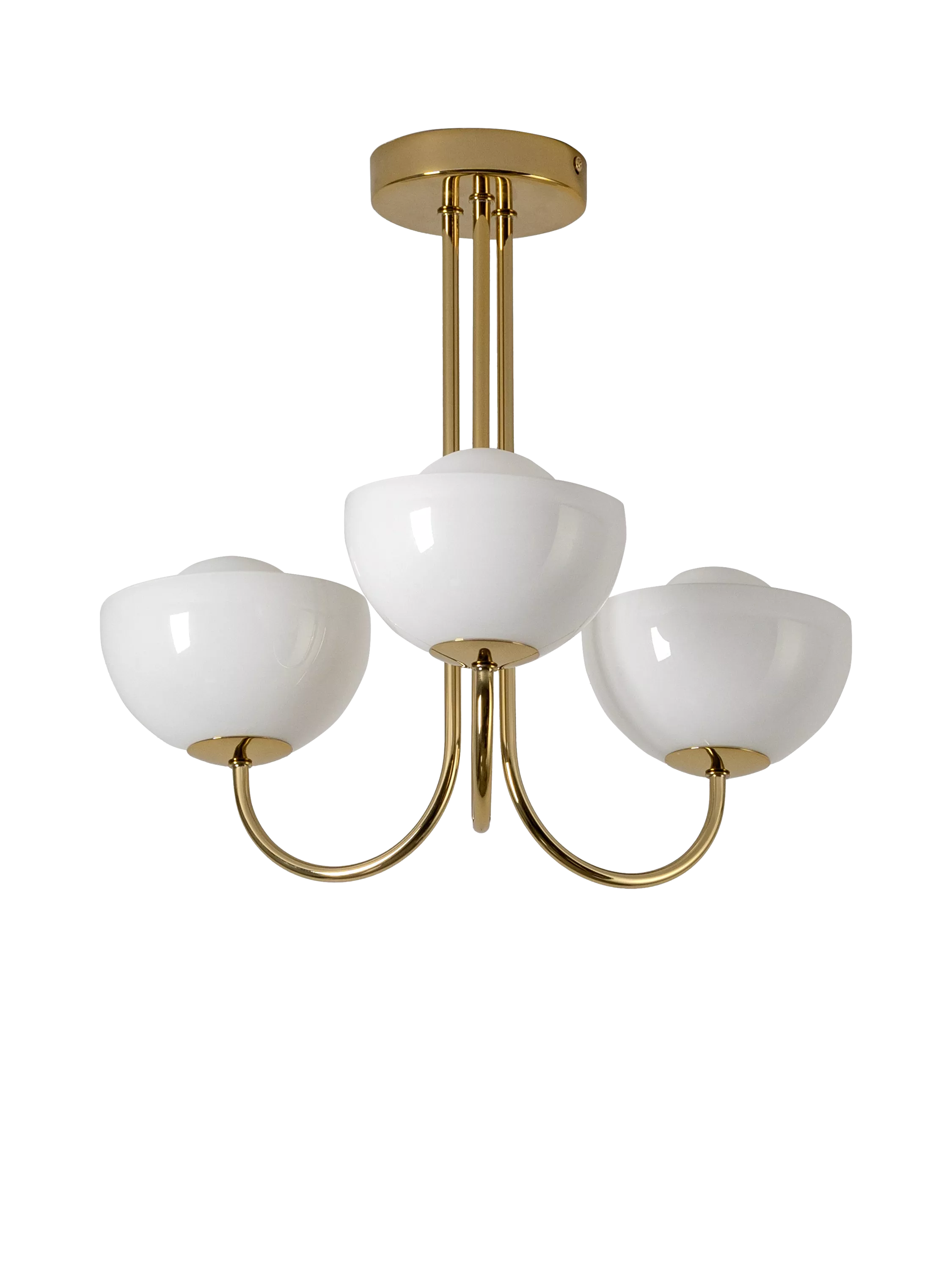 houseof glass bowl 3-arm ceiling light, UK version