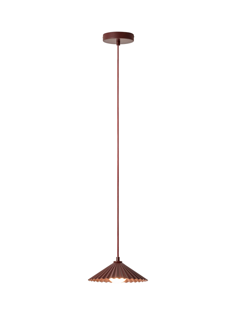 houseof Small Pleat Pendelleuchte mit fliederfarbener Auskleidung - Britisches Produkt