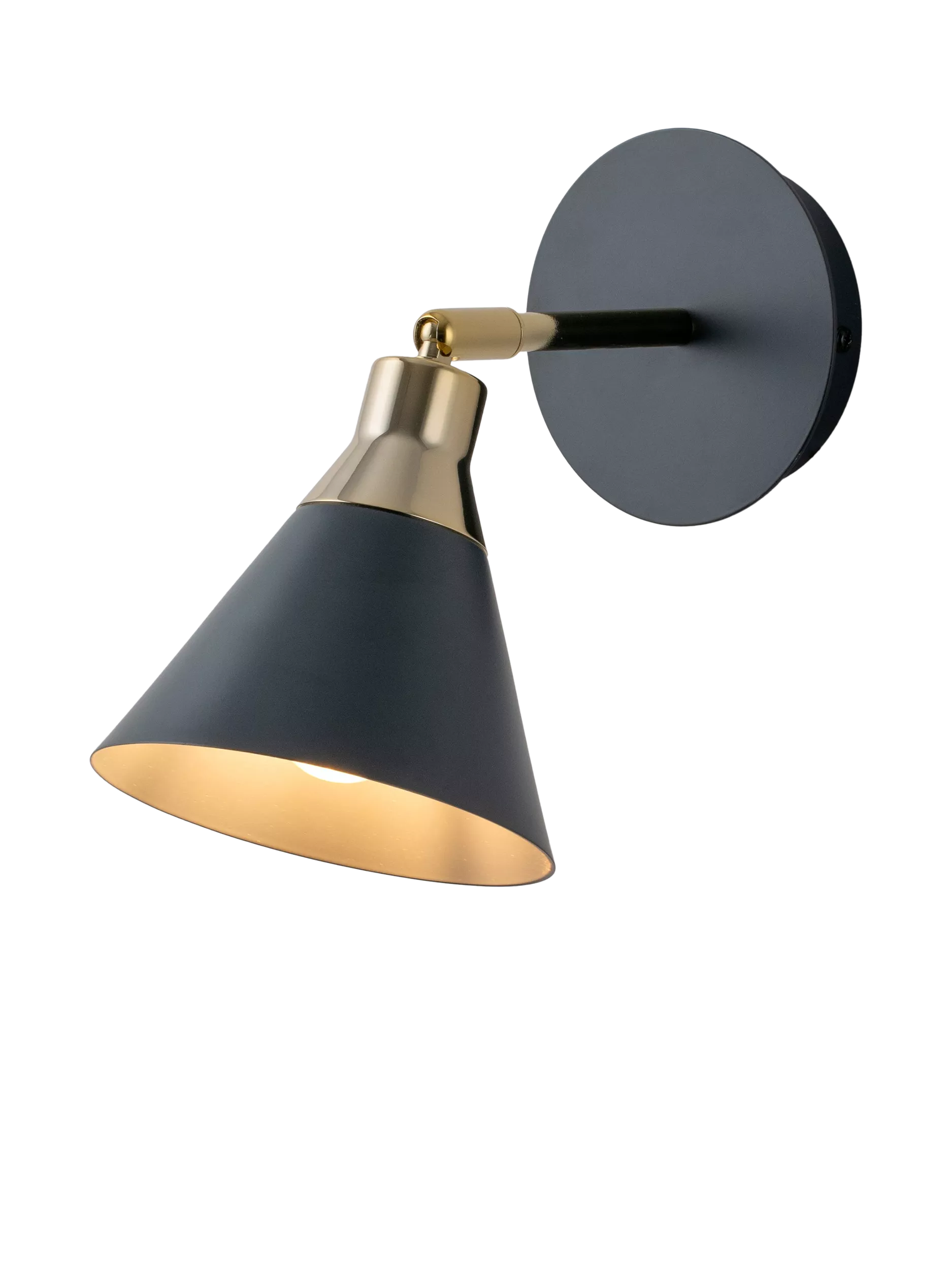 Houseof matte cone wall light charcoal, UK version