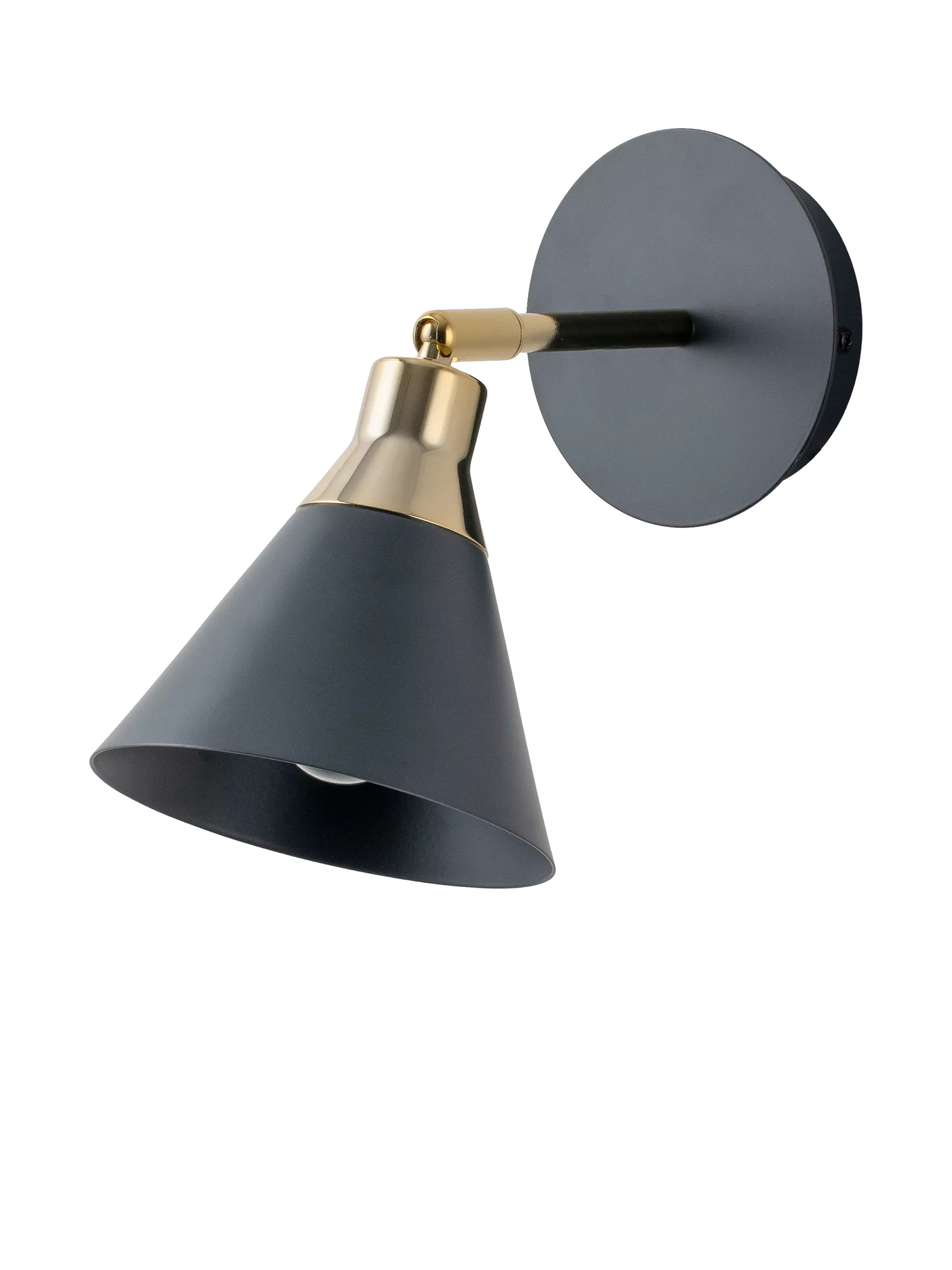 Houseof matte cone wall light charcoal, UK version