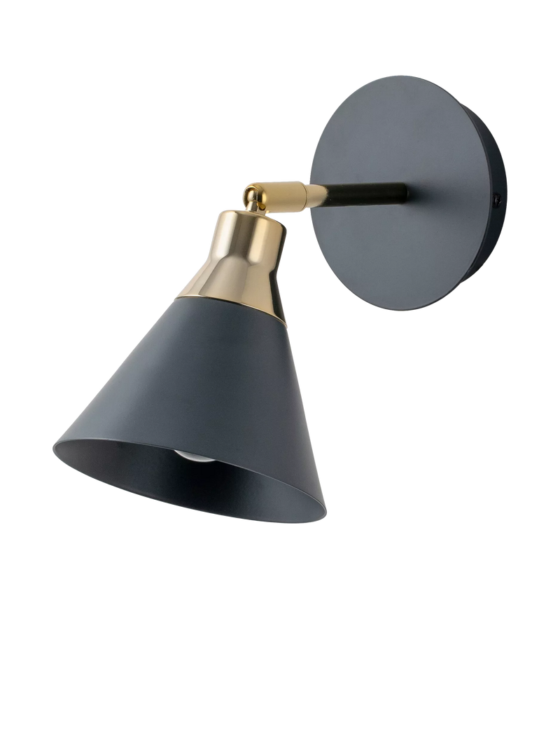 Houseof matte cone wall light charcoal, UK version