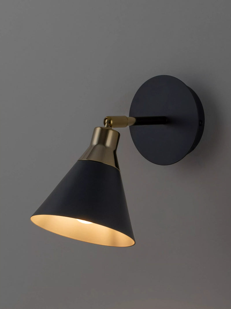 Houseof matte cone wall light charcoal, UK version