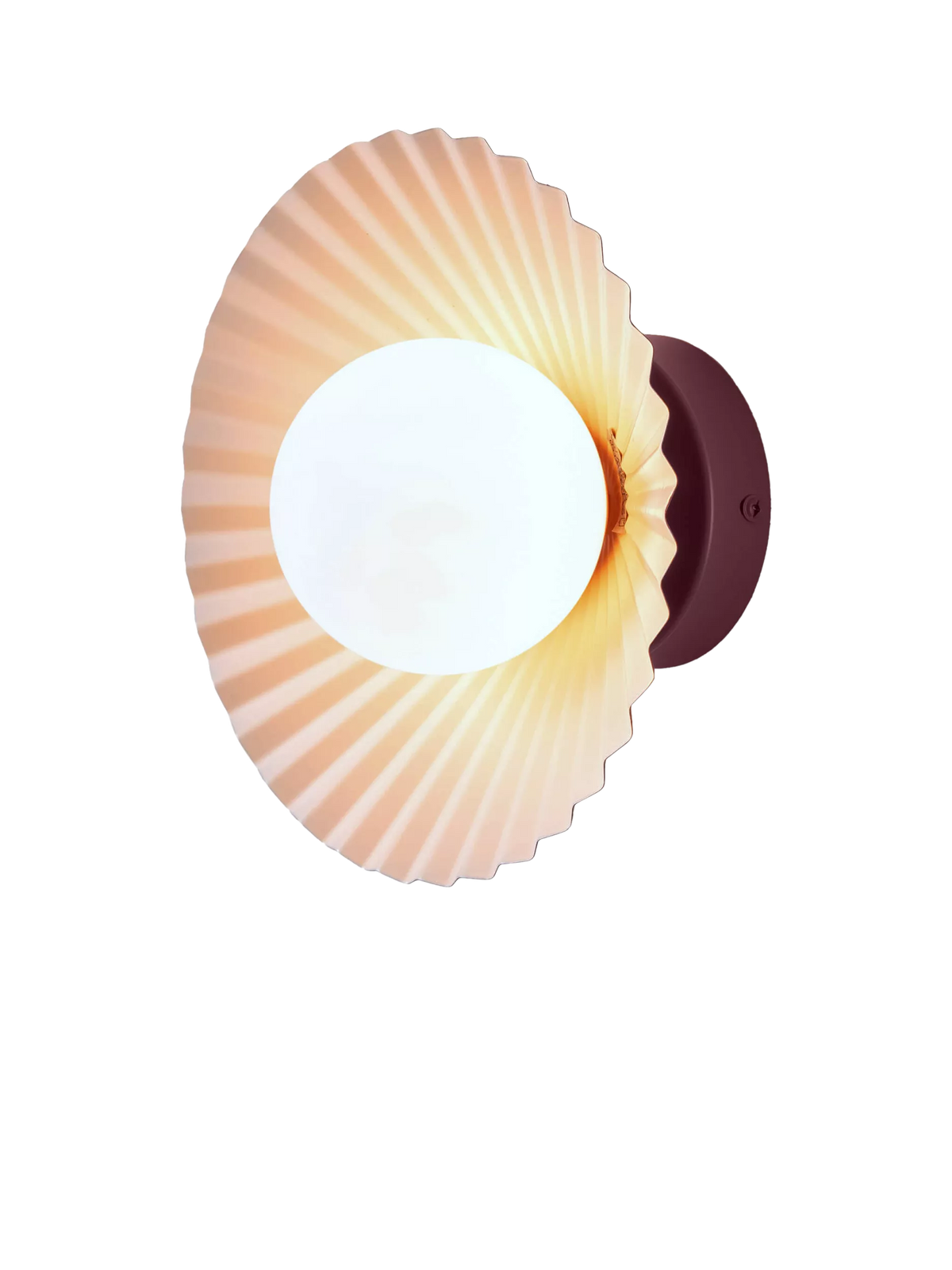 houseof Flush Pleated Wall Light Burgundy (British brand)