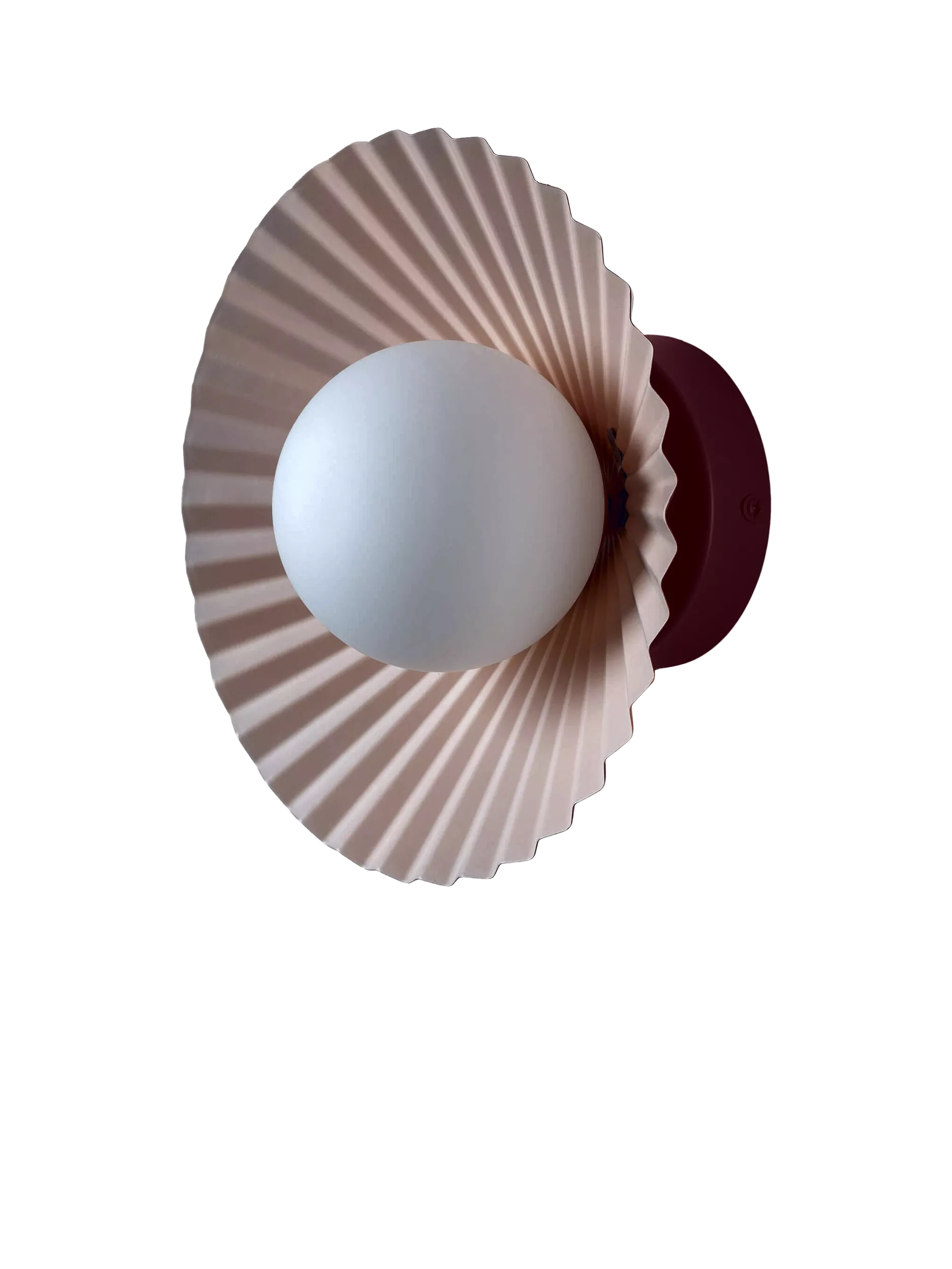 houseof Flush Pleated Wall Light Burgundy (British brand)