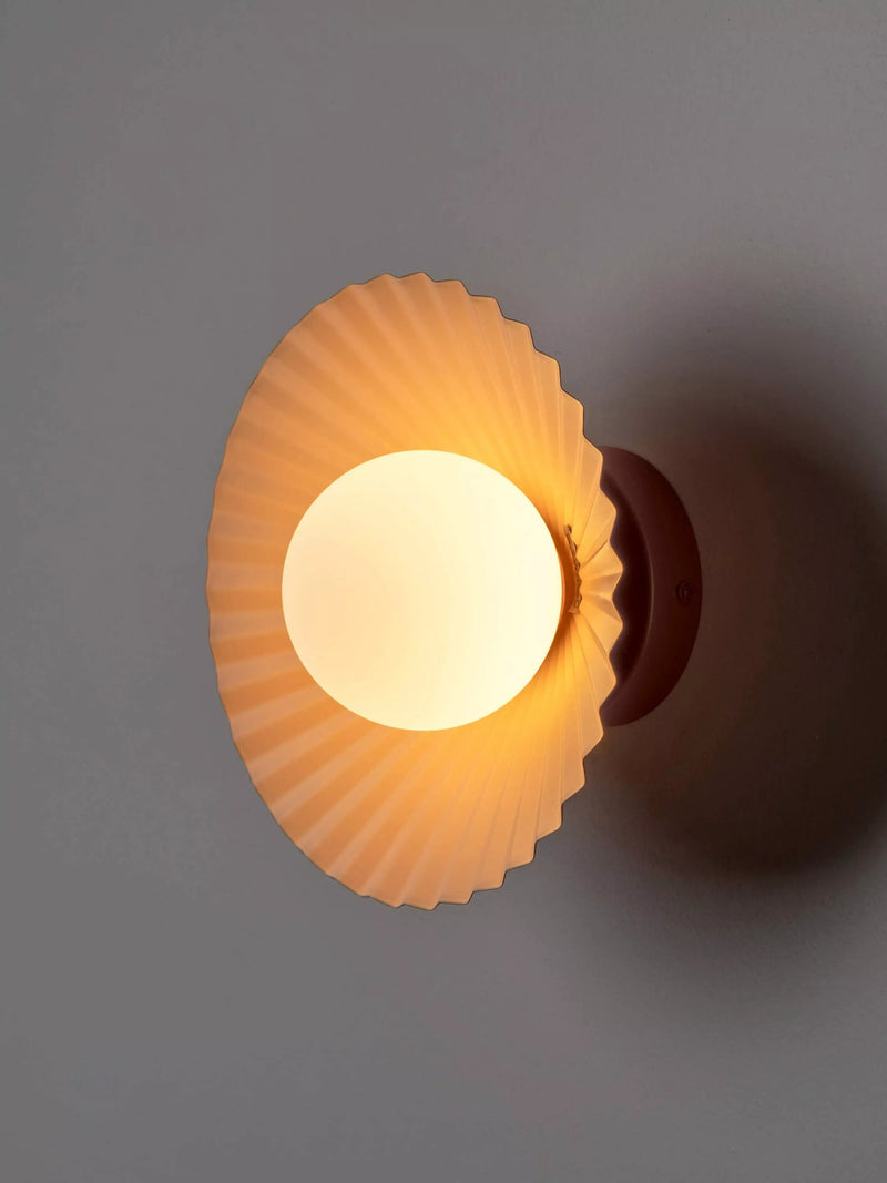 houseof Flush Pleated Wall Light Burgundy (British brand)