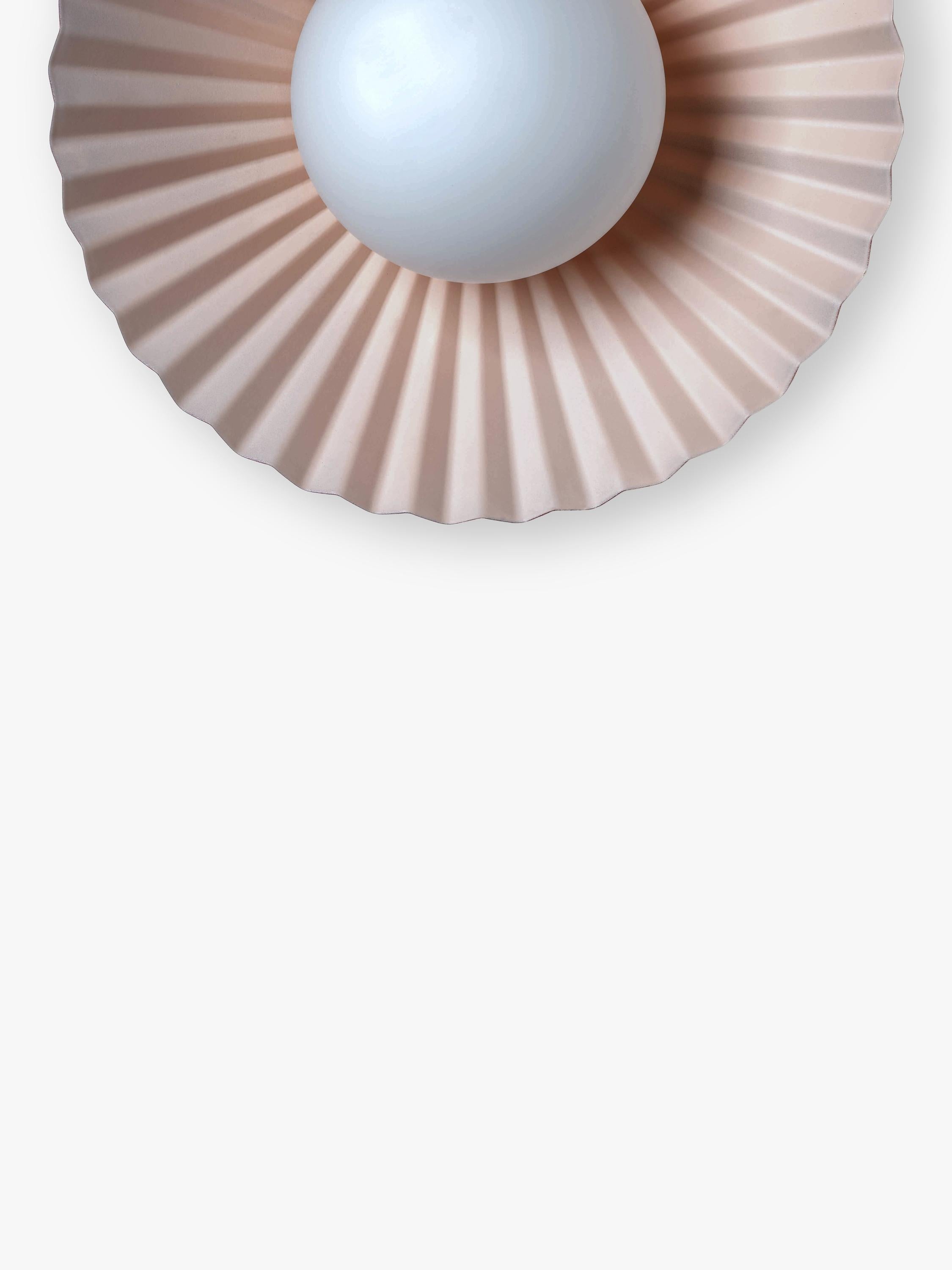 houseof Flush Pleated Wall Light Burgundy (British brand)