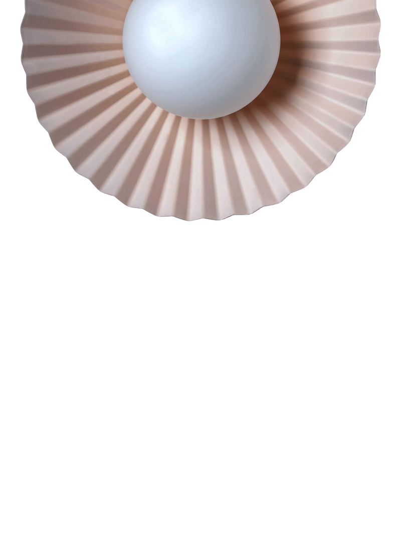 houseof Flush Pleated Wall Light Burgundy (British brand)