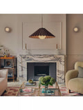 houseof Flush Pleated Wall Light Burgundy (British brand)