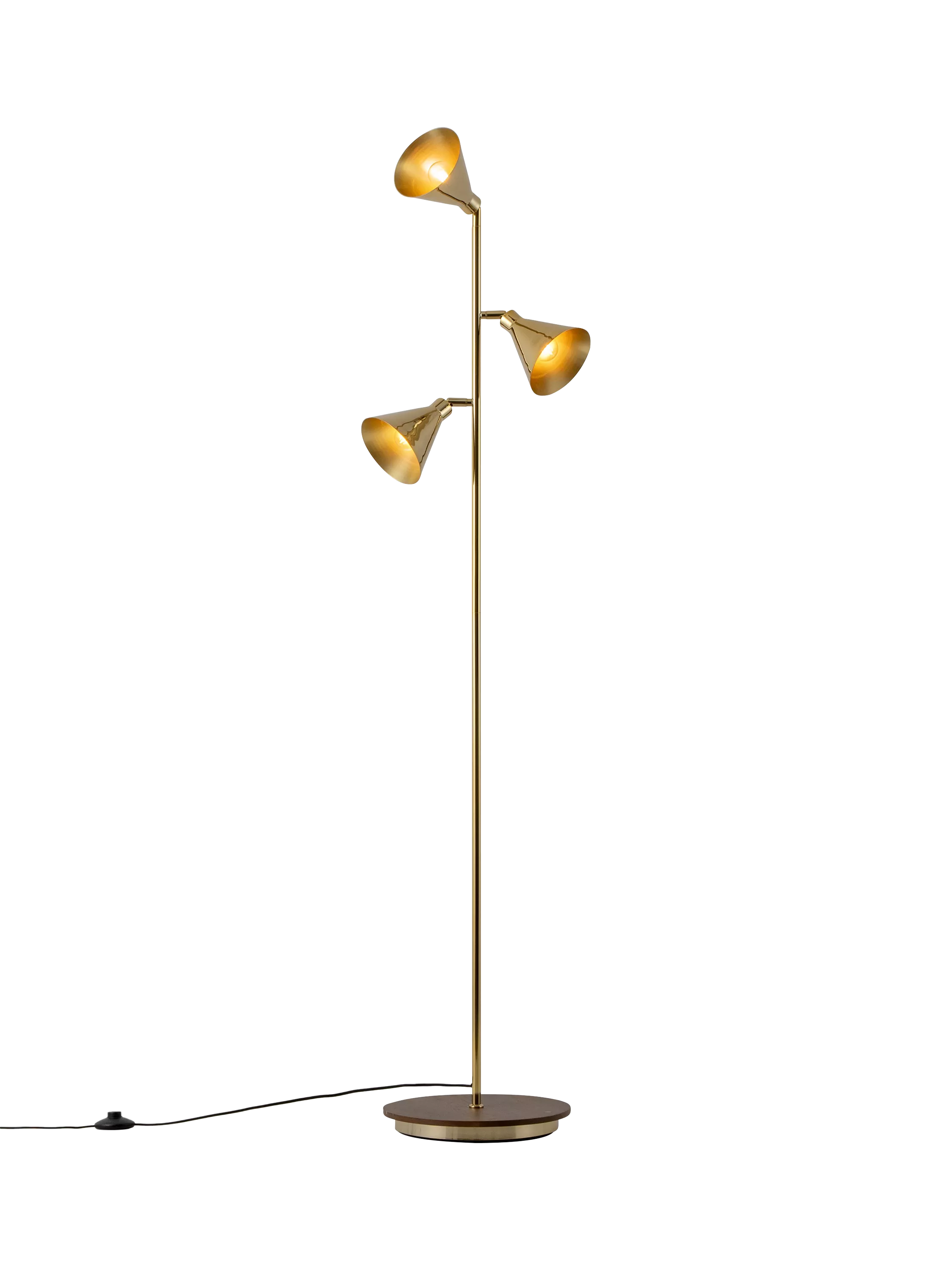houseof Cone 3-Arm Floor Lamp brass - British product