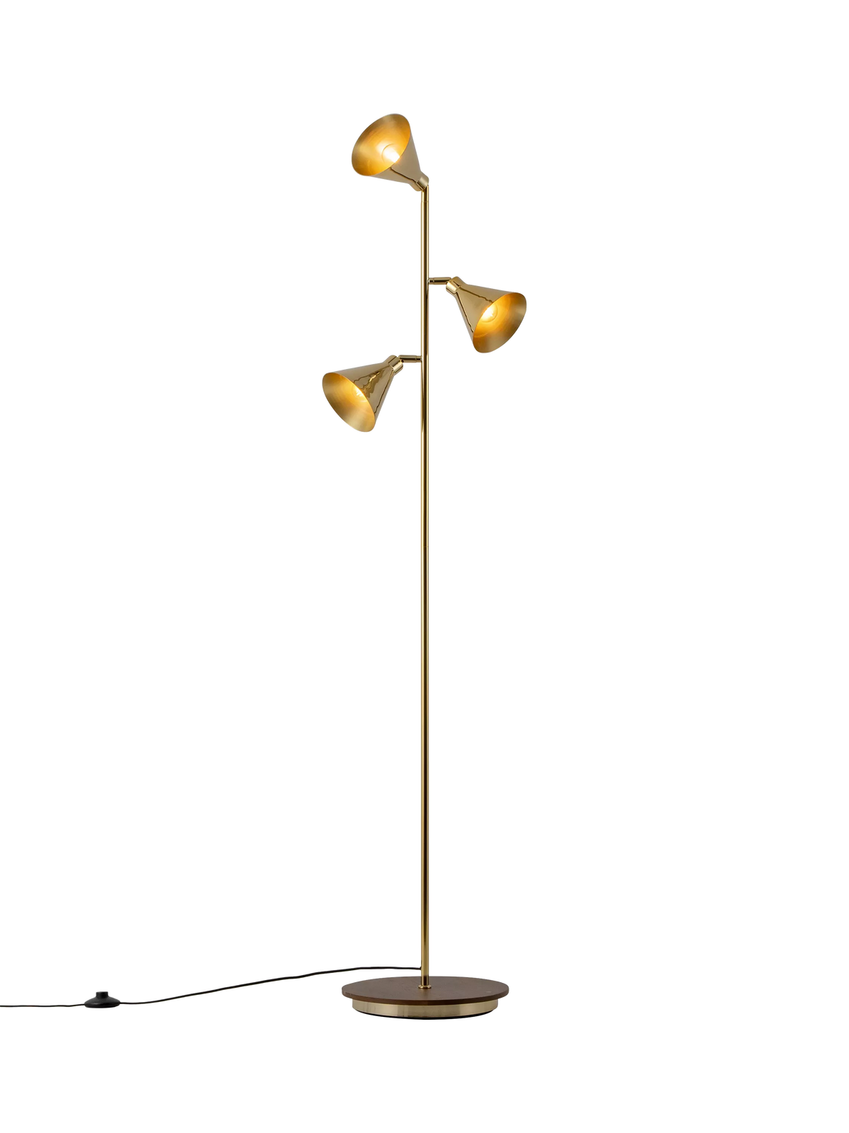 houseof Cone 3-Arm Floor Lamp brass - British product