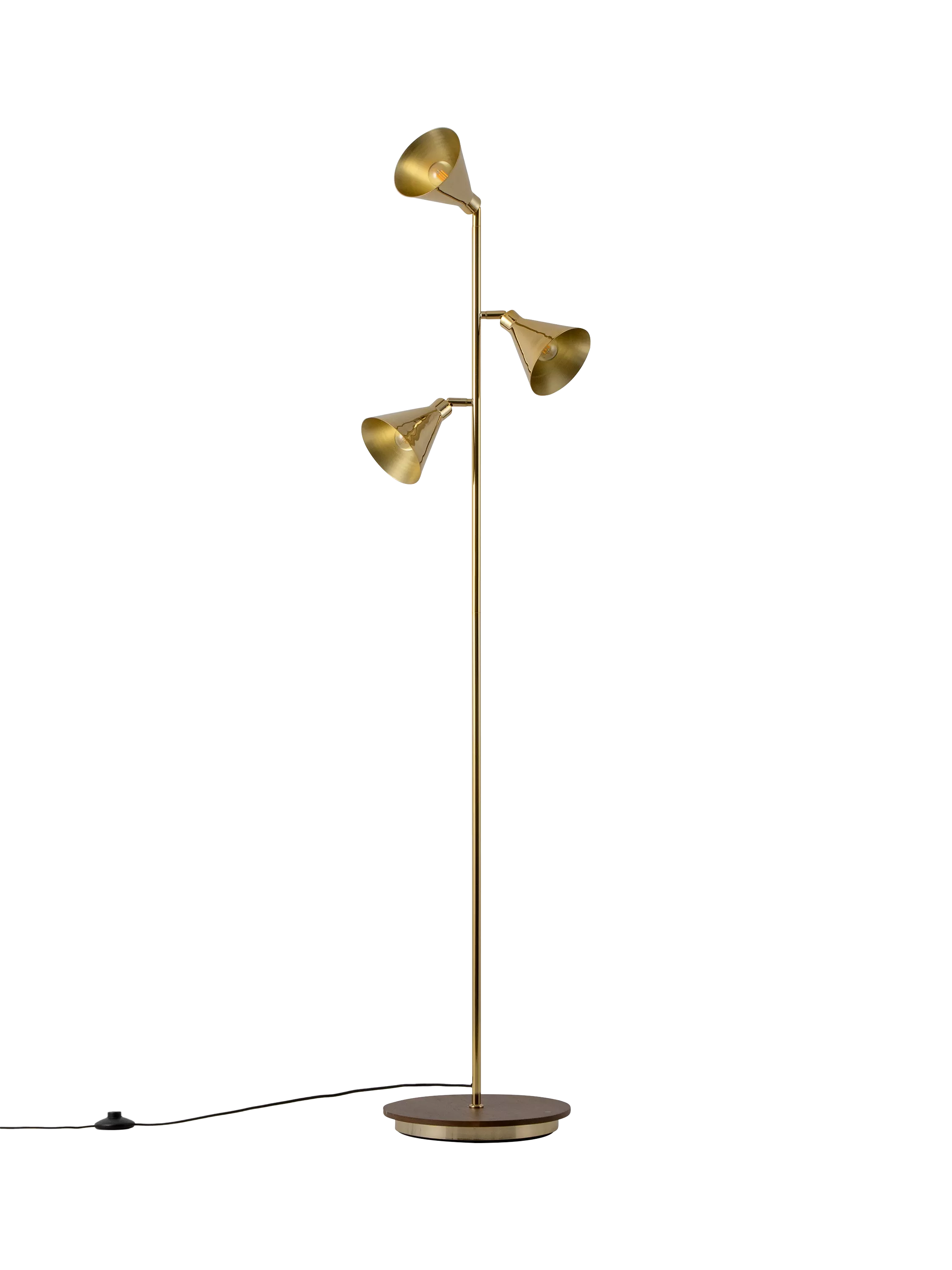 houseof Cone 3-Arm Floor Lamp brass - British product