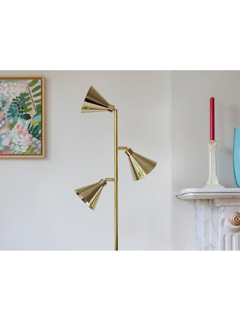houseof Cone 3-Arm Floor Lamp brass - British product
