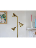 houseof Cone 3-Arm Floor Lamp brass - British product
