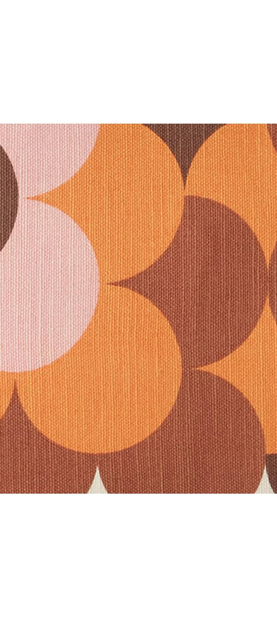 Orla Kiely Retro Flower Stripe Cushion - Canyon