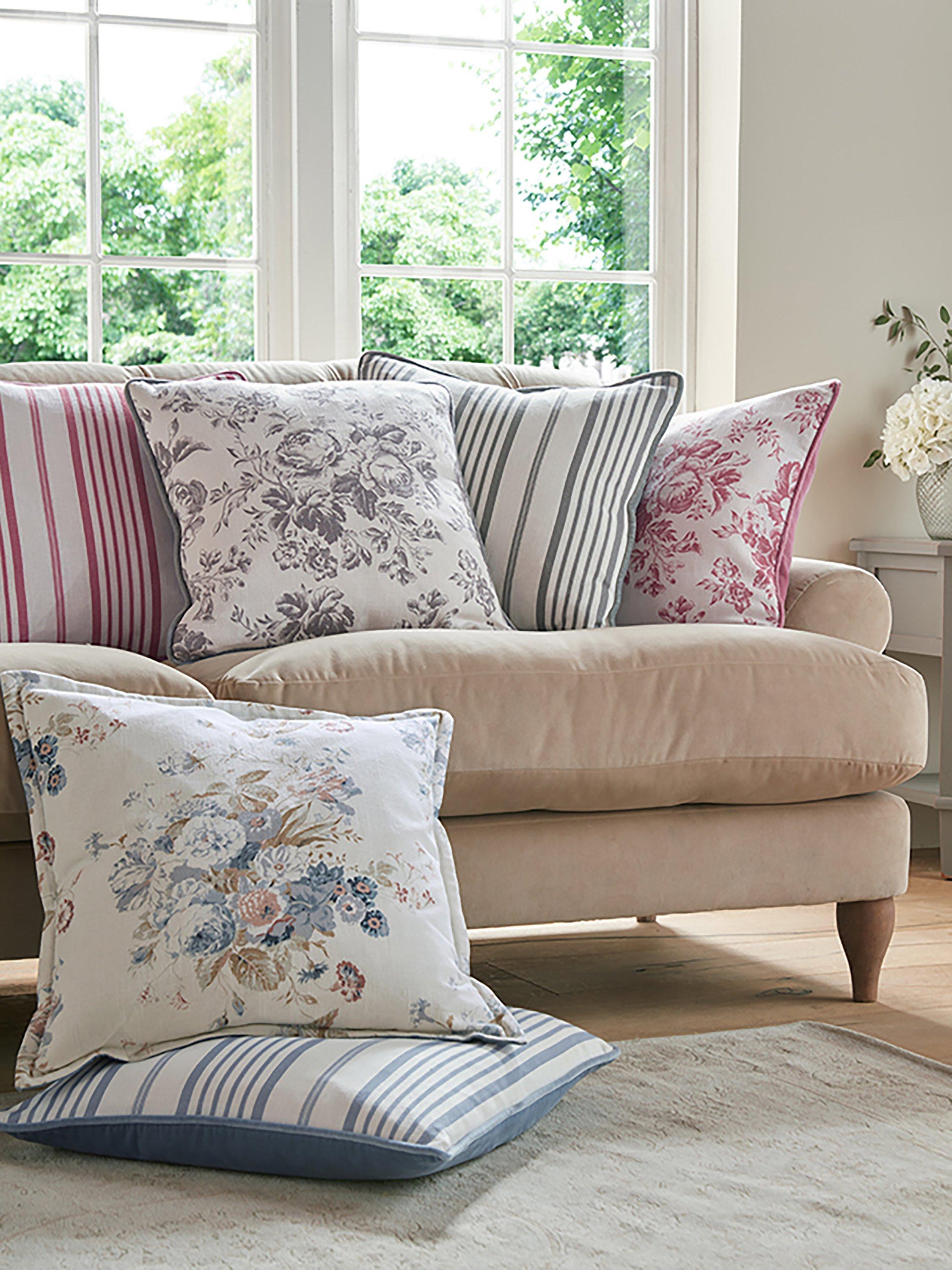Cabbages & Roses Jolly Stripe cushion 50x50cm (British brand)