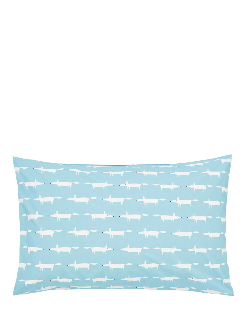 Scion Mr Fox cotton bedding standard pillowcase pair, imported from the UK