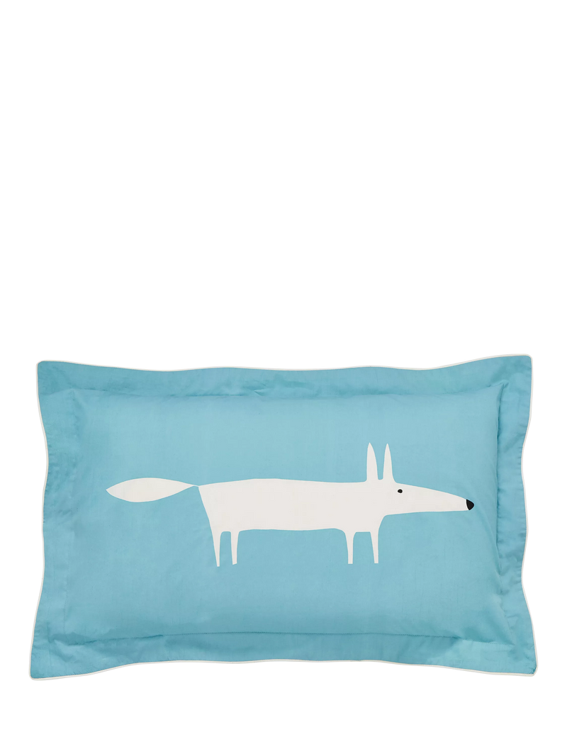 Scion Mr Fox cotton bedding standard pillowcase pair, imported from the UK