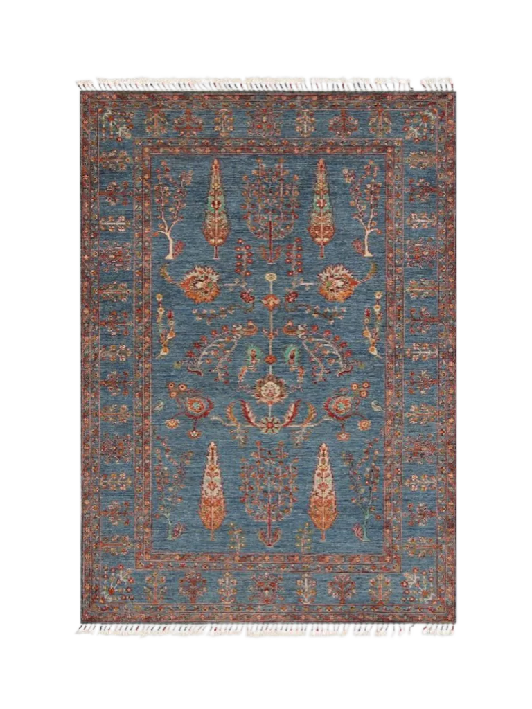 Gooch Oriental Pictorial Rug, Blue, L303 x W212 cm