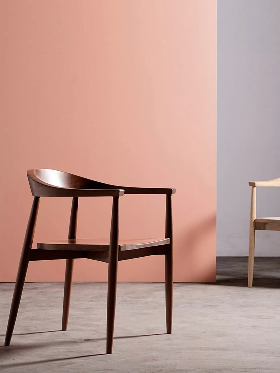 Swoon Olsen dining chair acacia wood, imported from the UK