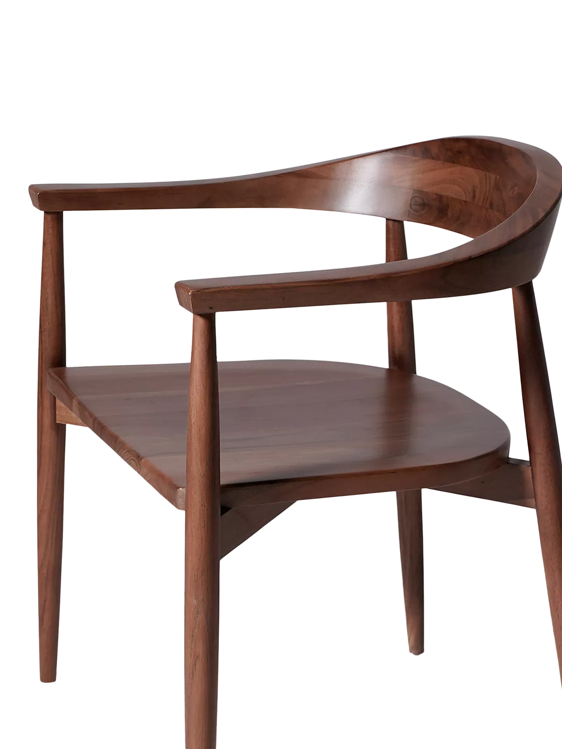 Swoon Olsen dining chair acacia wood, imported from the UK