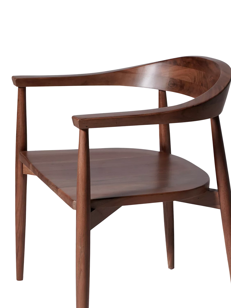 Swoon Olsen dining chair acacia wood, imported from the UK