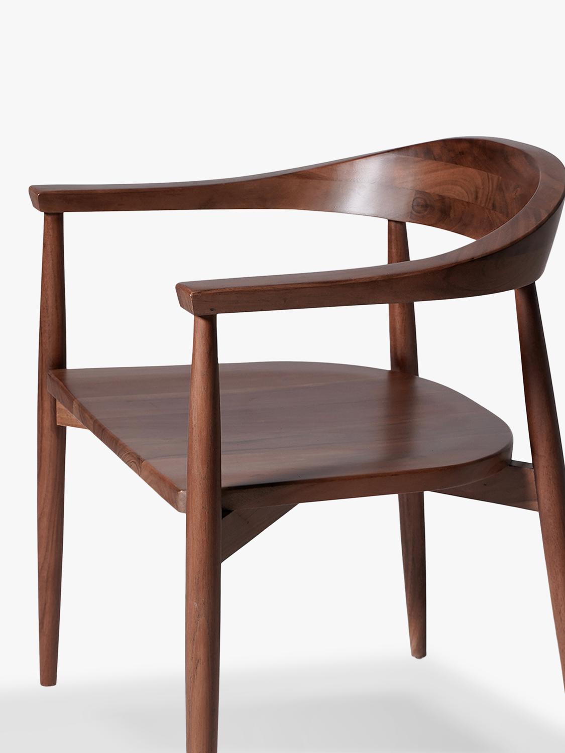 Swoon Olsen dining chair acacia wood, imported from the UK