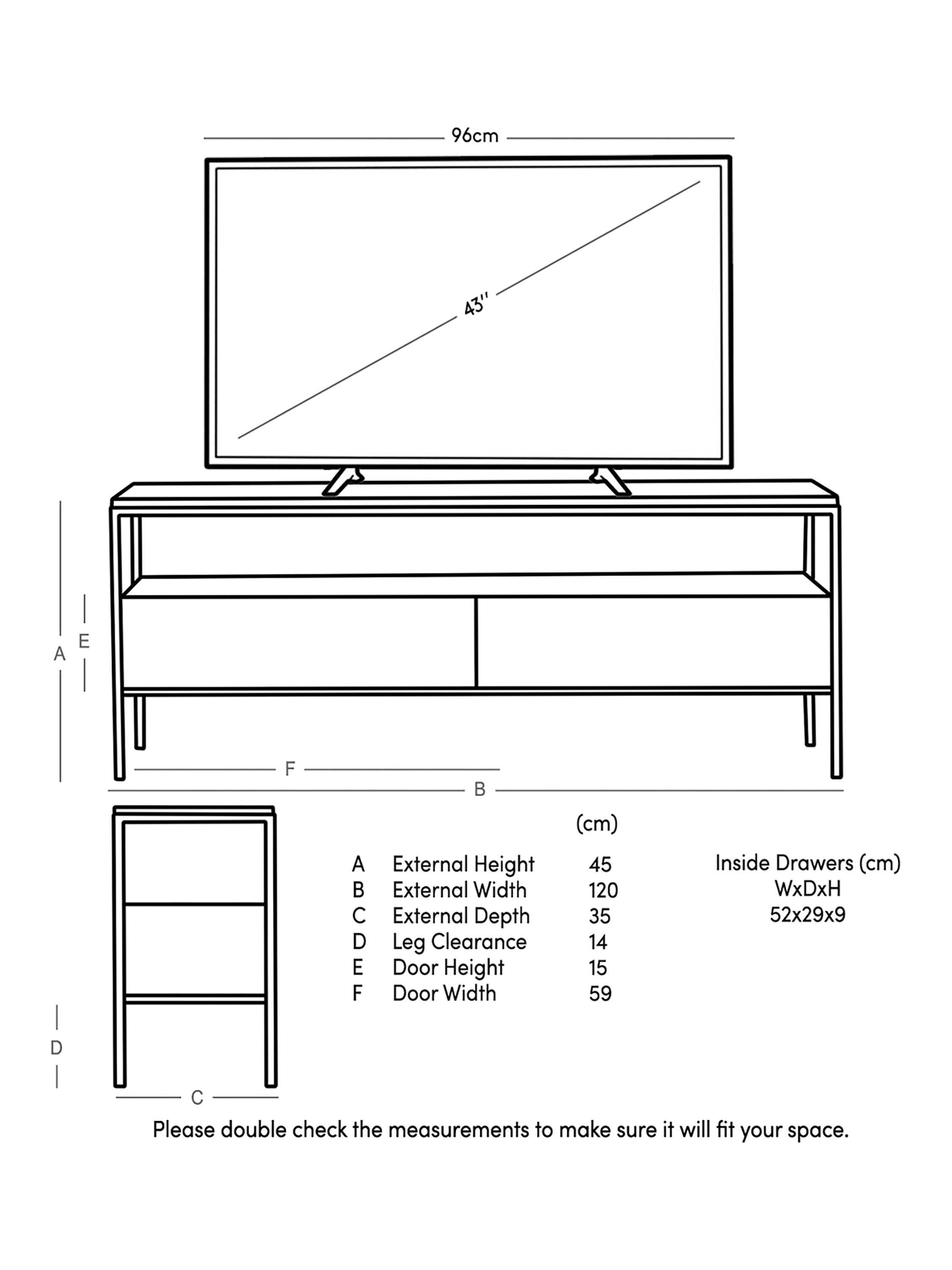 Swoon Mackay TV unit natural finish, imported from the UK