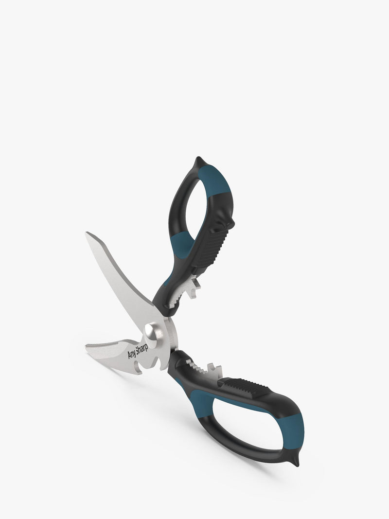 AnySharp 5-in-1 multi-purpose scissors with steel blades and built-in tools, UK version