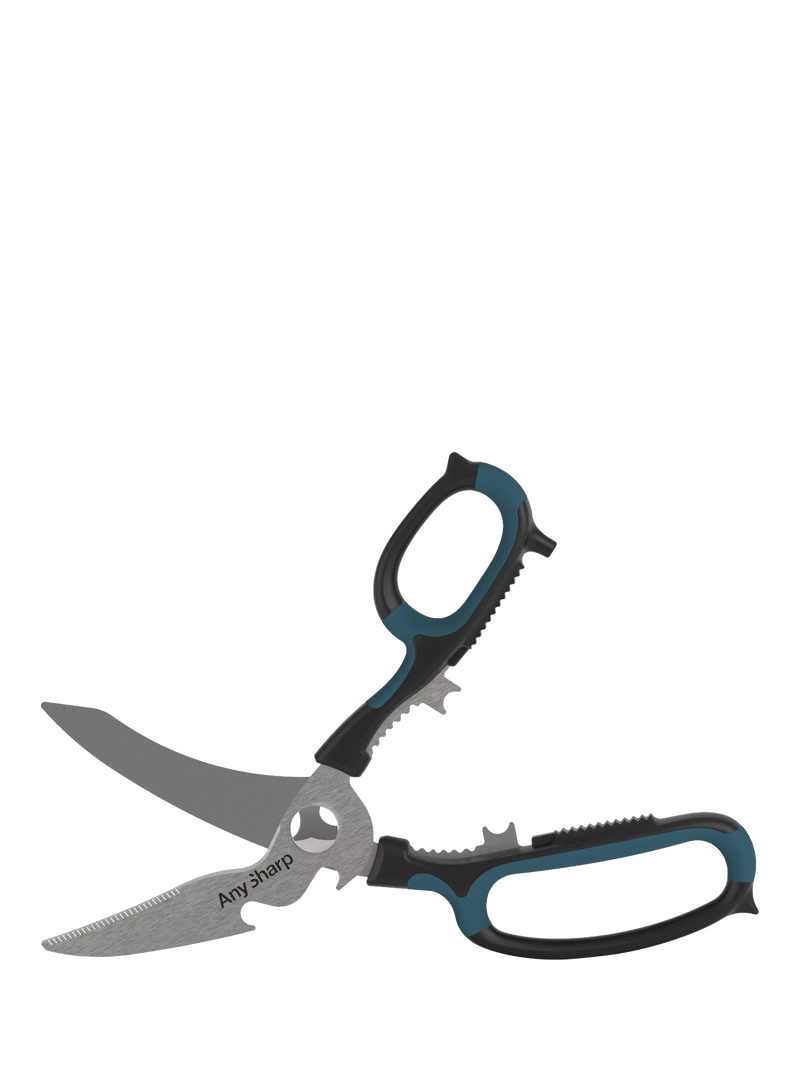 AnySharp 5-in-1 multi-purpose scissors with steel blades and built-in tools, UK version